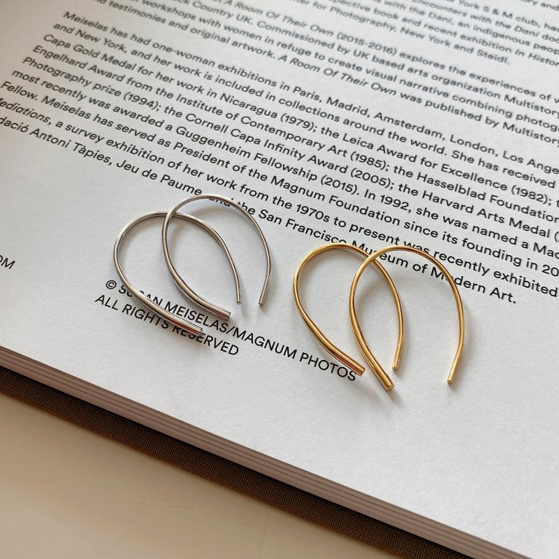 925 sterling silver U-shaped earrings earrings sterling silver earrings