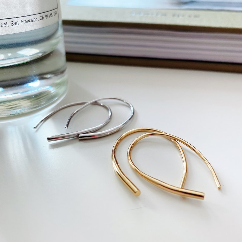 925 sterling silver U-shaped earrings earrings sterling silver earrings
