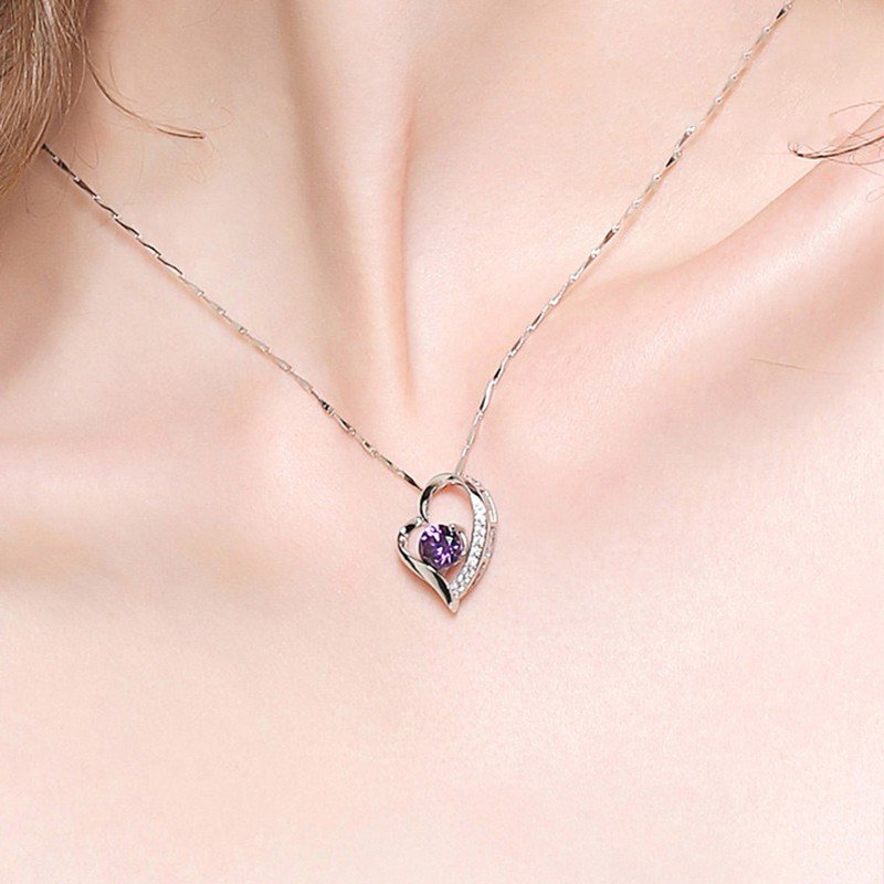 925 Heart Pendant Forever Love Necklace Direct Sales