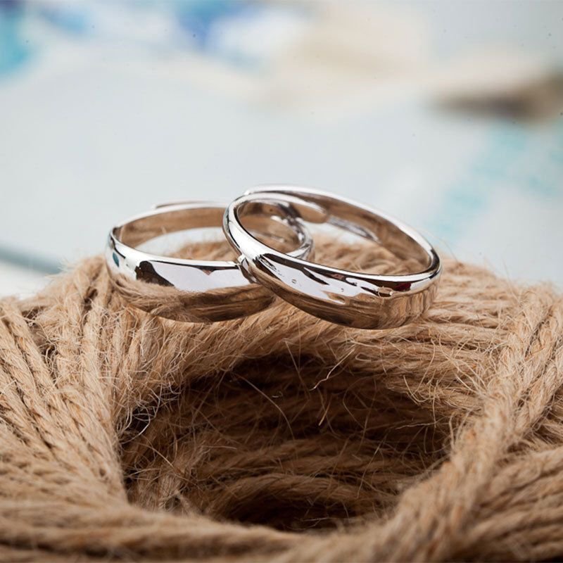 Stacked Rings Fashion Glossy Rings Live Wedding Rings Platinum Fashion Rings