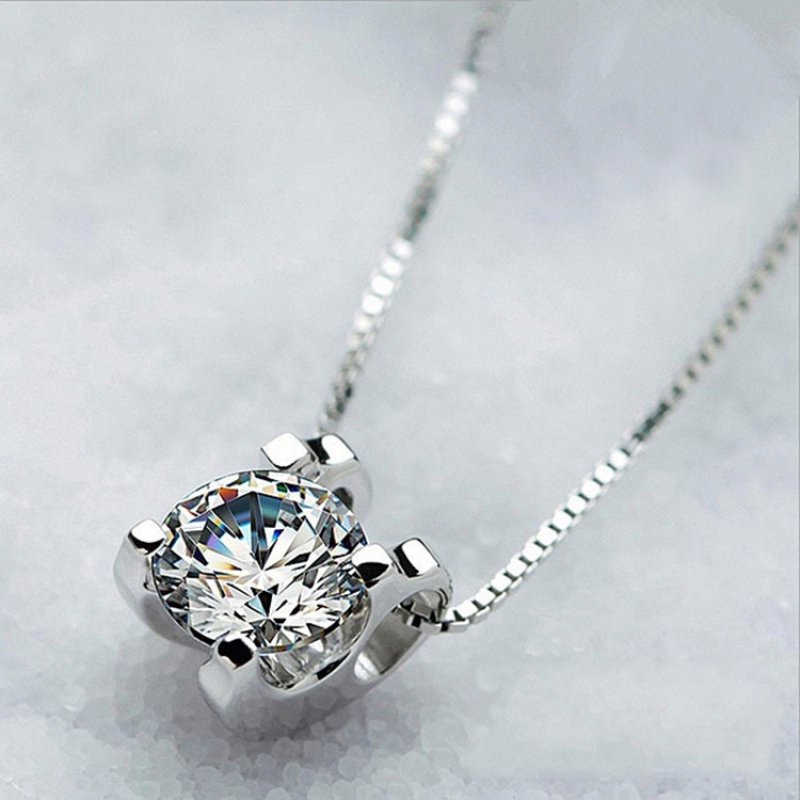 Fashion Silver Pendant 925 Silver Platinum Women's Diamond Romance Pendant Jewelry