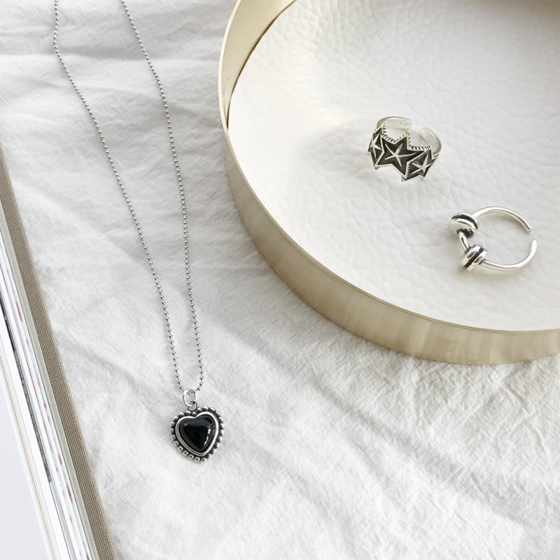 S925 Sterling Silver Love Modern Personality Necklace Pendant