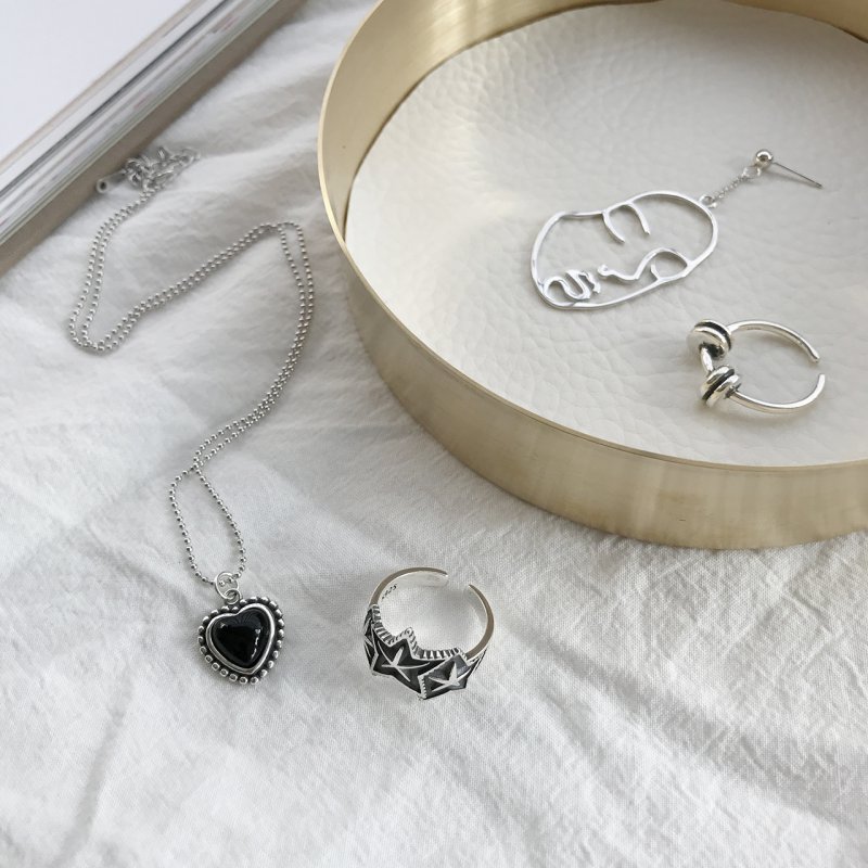 S925 Sterling Silver Love Modern Personality Necklace Pendant