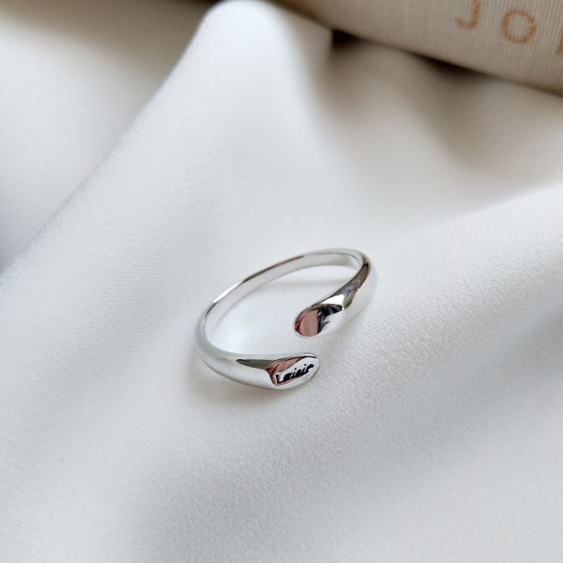 925 Sterling Silver Simple Temperament All-match Open English Ring Ring 925 Sterling Silver Simple Temperament All-match Open English Ring Ring