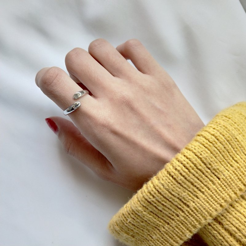 925 Sterling Silver Simple Temperament All-match Open English Ring Ring