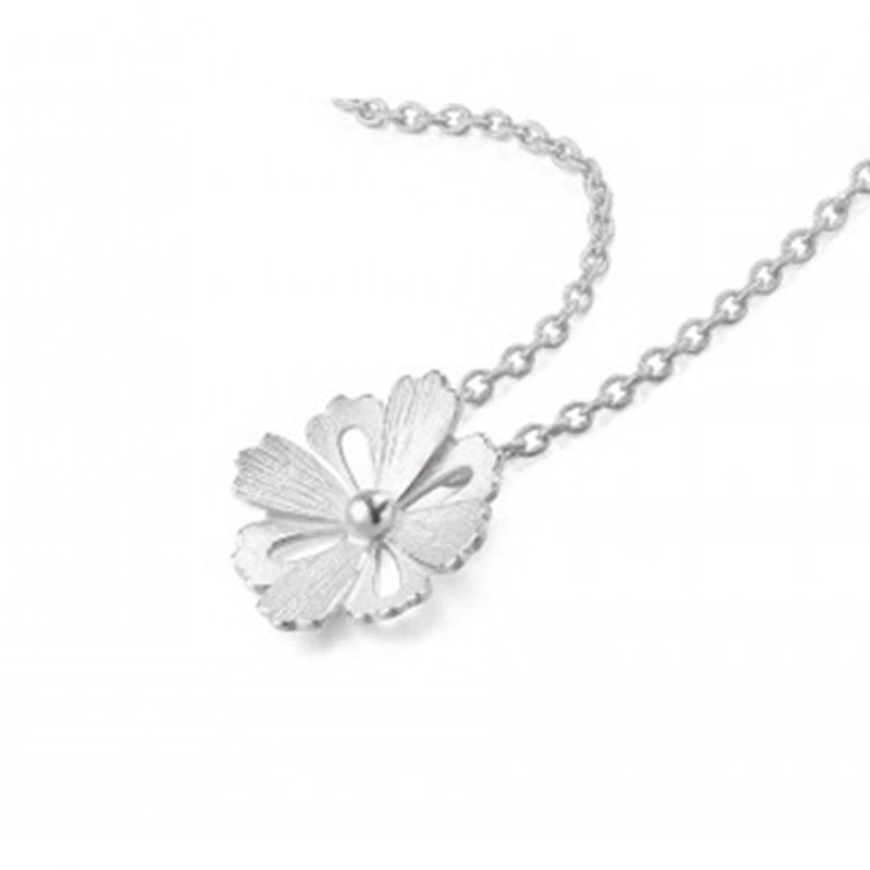 New Gesang Flower Necklace Women's Platinum 925 Small Fresh Flower Pendant Pendant