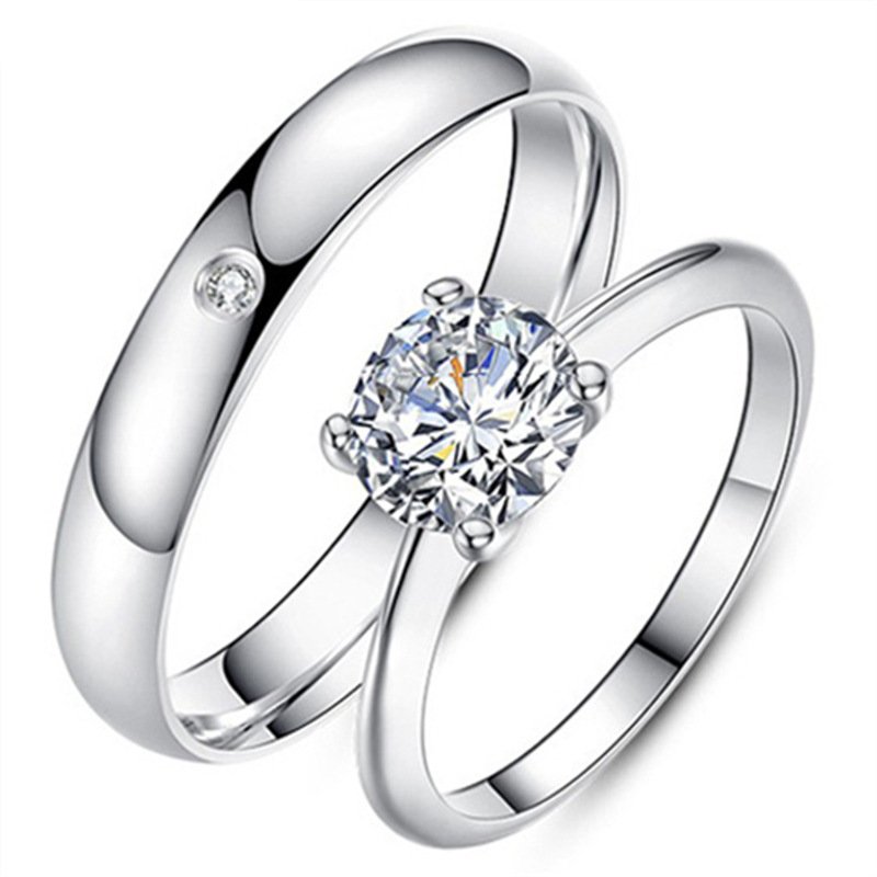 Fashion open ring, couple ring, male and female live mouth ring, wedding ring